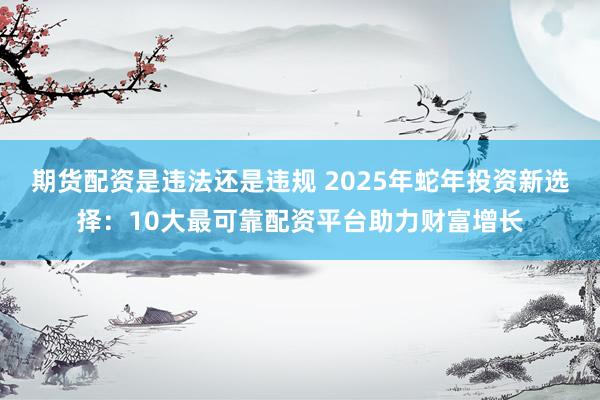 期货配资是违法还是违规 2025年蛇年投资新选择：10大最可靠配资平台助力财富增长