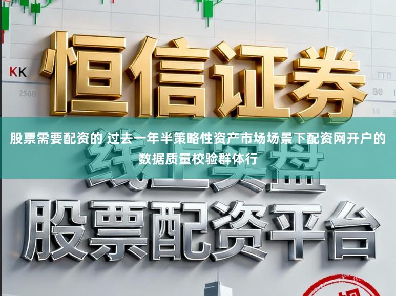 股票需要配资的 过去一年半策略性资产市场场景下配资网开户的数据质量校验群体行