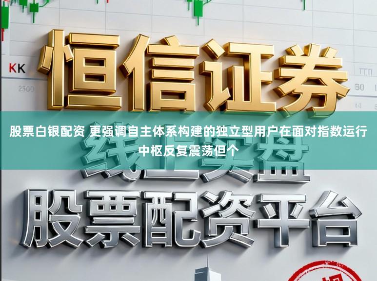 股票白银配资 更强调自主体系构建的独立型用户在面对指数运行中枢反复震荡但个